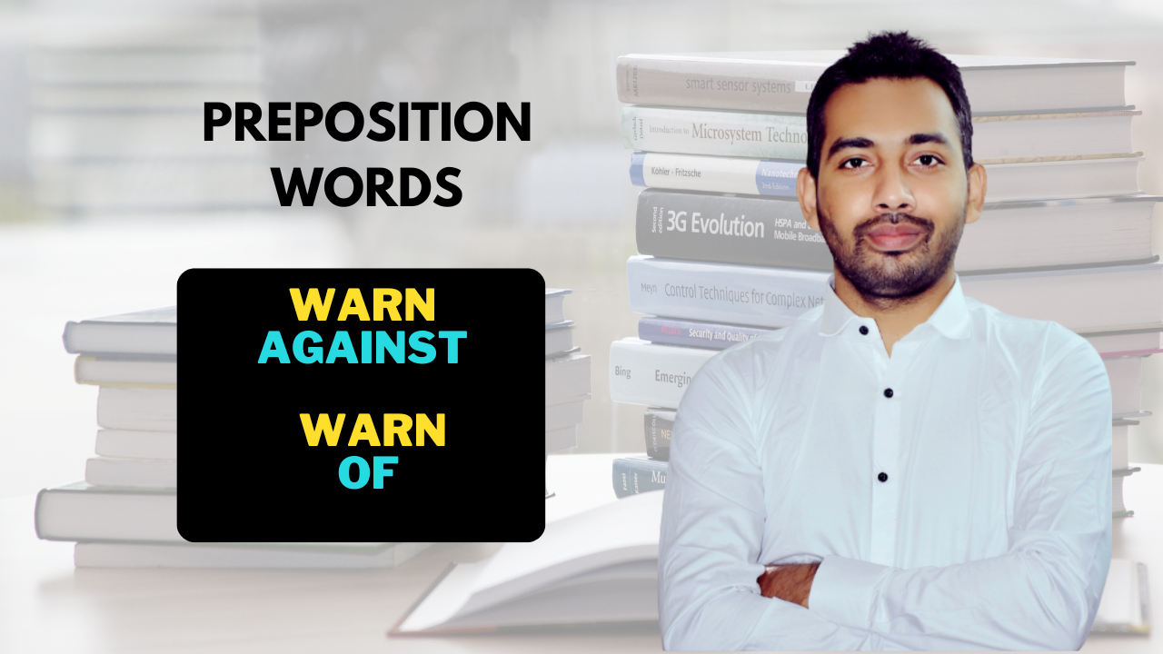 Preposition with warn