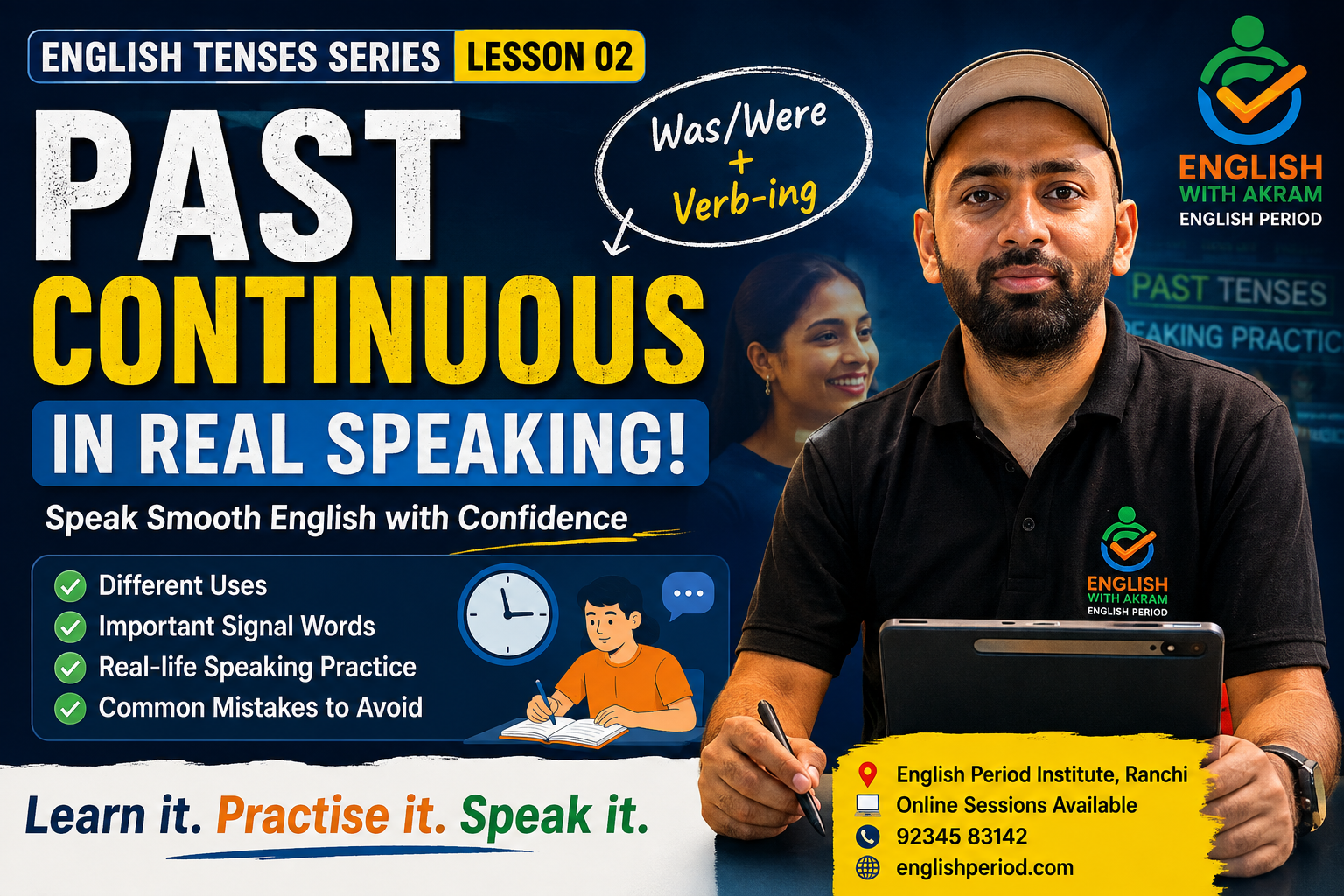 pas continuous tenses - speaking practice